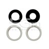 Set 4 Pcs Rear Camera Lens + Frame White iPhone 13