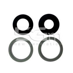 Set 4 Pcs Rear Camera Lens + Frame Green iPhone 13