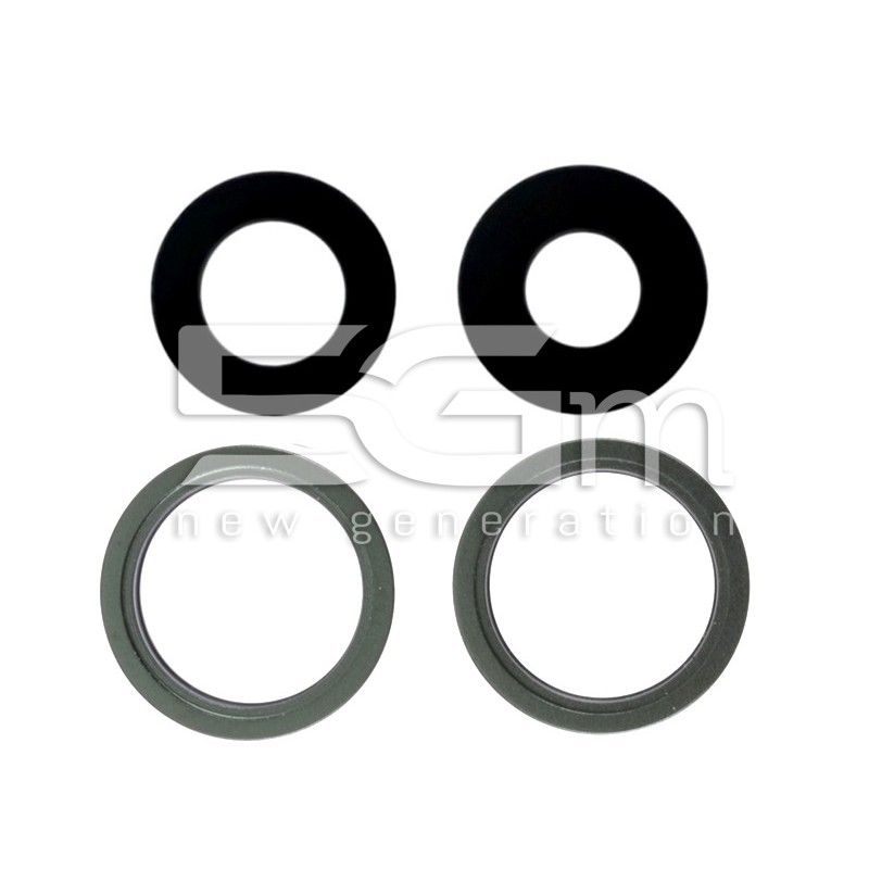 Set 4 Pcs Rear Camera Lens + Frame Green iPhone 13