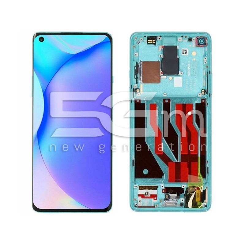 Display Touch + Frame Glacial Green OnePlus 8 (Pulled)