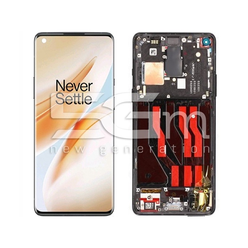 Display Touch + Frame Onyx Black OnePlus 8 (Pulled)