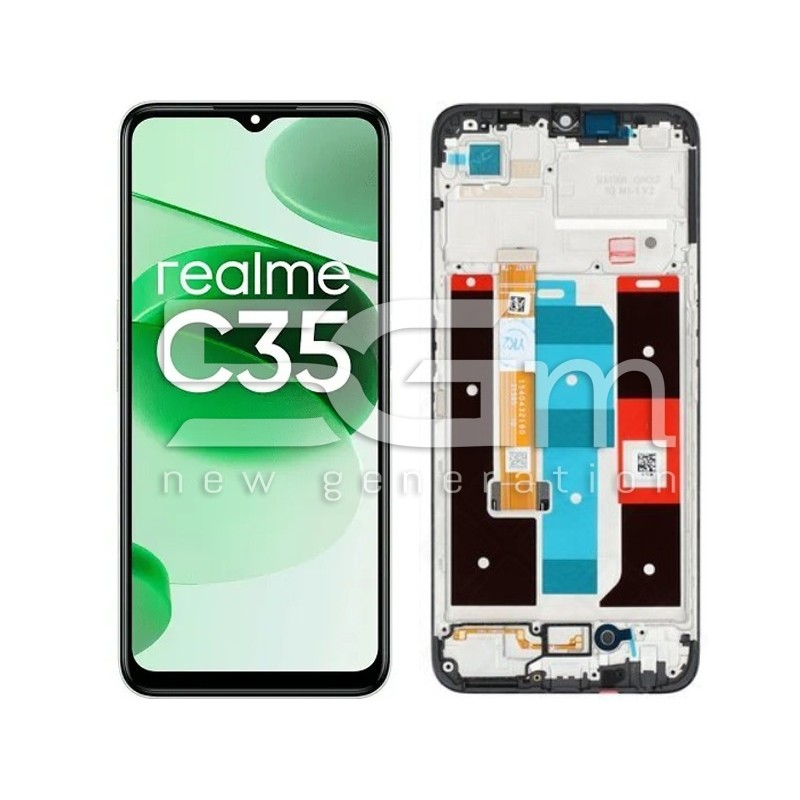 Display Touch + Frame Black Realme C35 (IPS)