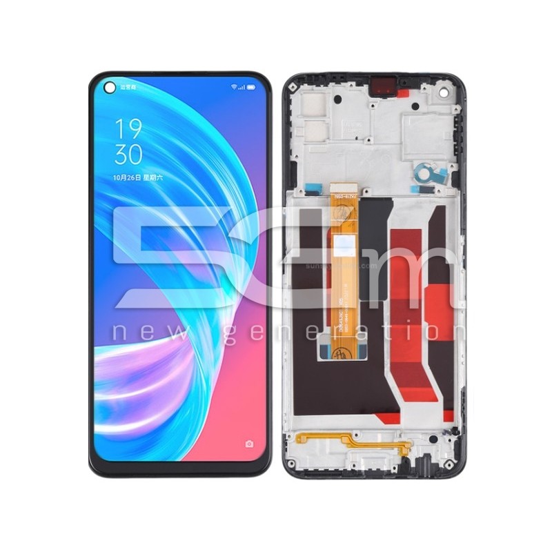 Ecrã Táctil + Chassi Preto OPPO A72 5G (IPS) PDYM20