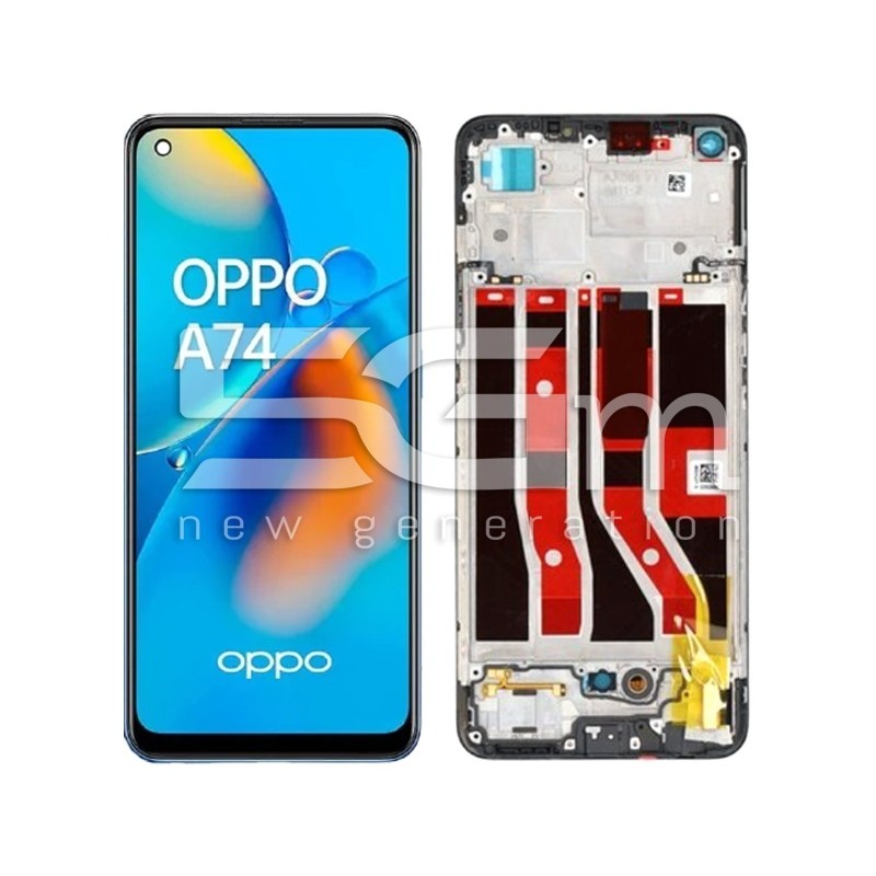Display Touch + Frame Black OPPO A74 4G CHP2219 (PULLED)