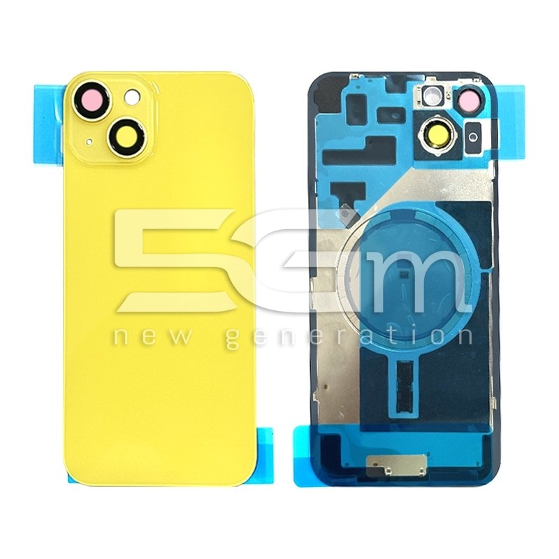 Rear Cover Yellow + Holder + Magnetism Ring iPhone 14 Plus No Logo