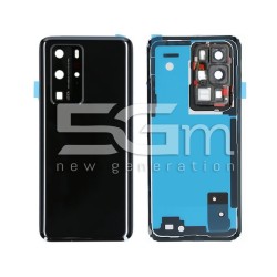 Rear Cover Black + Camera Lens Huawei P40 Pro No Logo