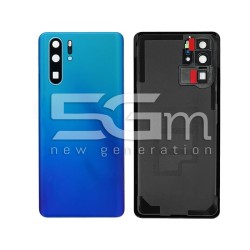 Retro Cover Aurora Blue + Vetrino Camera Huawei P30 Pro No Logo