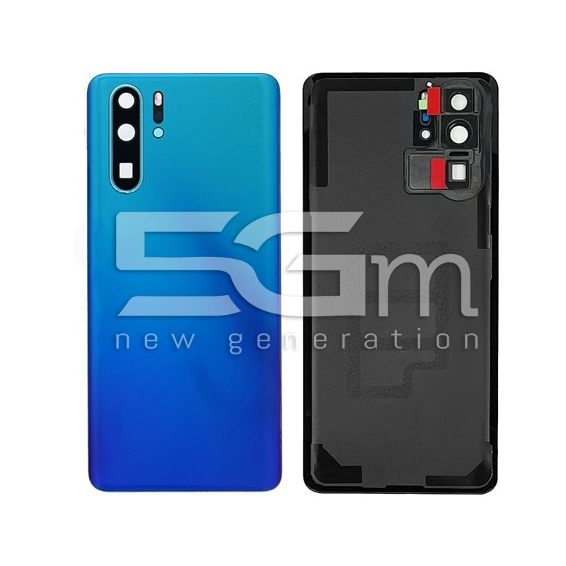 Rear Cover Aurora Blue + Camera Lens Huawei P30 Pro No Logo