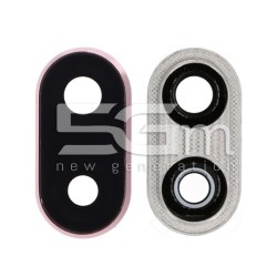 Rear Camera Lens + Frame Pink Huawei P20 Lite