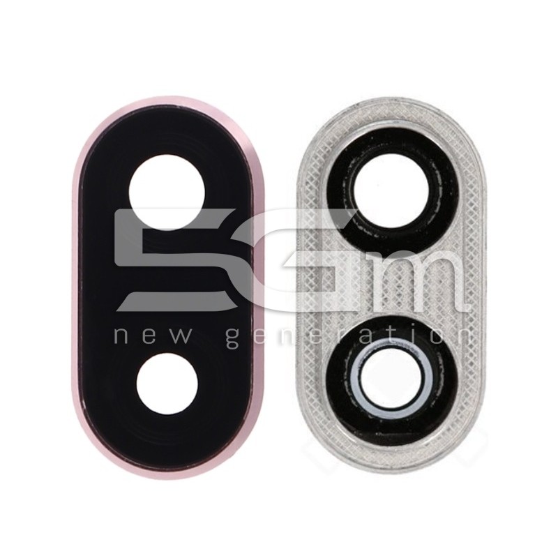 Rear Camera Lens + Frame Pink Huawei P20 Lite
