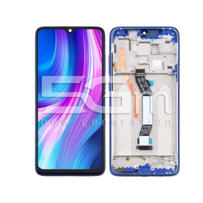 Ecra Tàctil + Chassi Ocean Blue Xiaomi Redmi Note 8 Pro (COG)