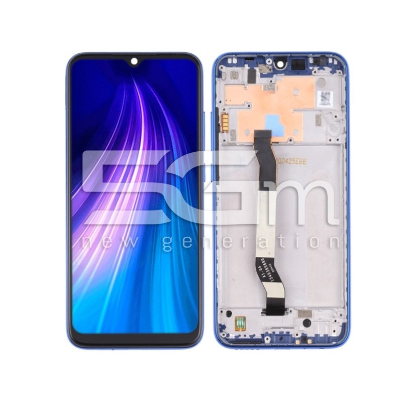 Ecrã Táctil + Chassi Neptune Blue Xiaomi Redmi Note 8 - Redmi Note 8 2021 (IPS)
