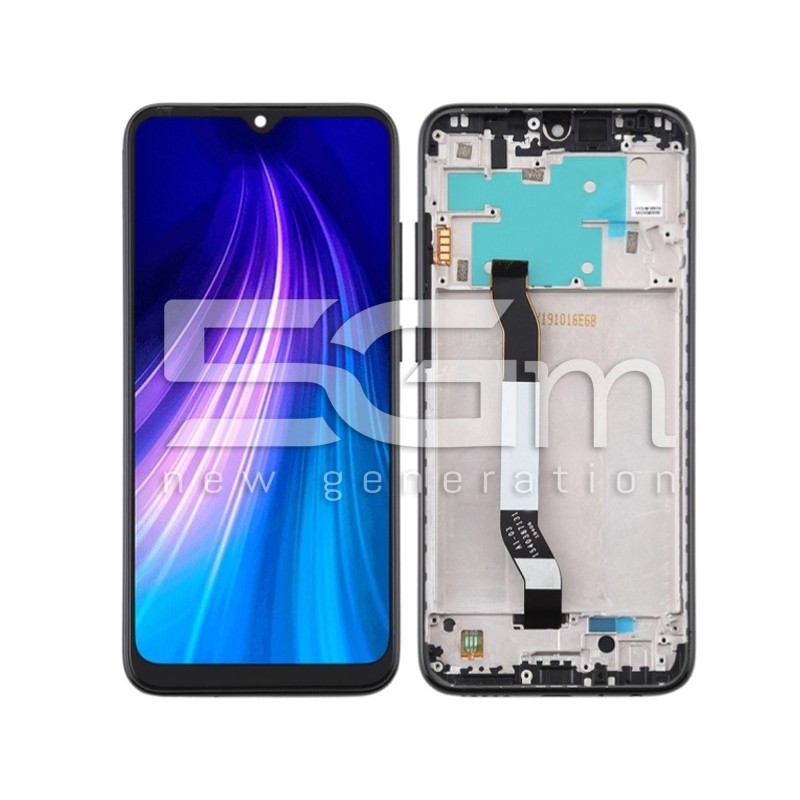 Ecrã Táctil + Chassi Space Black Xiaomi Redmi Note 8 - Redmi Note 8 2021 (IPS)