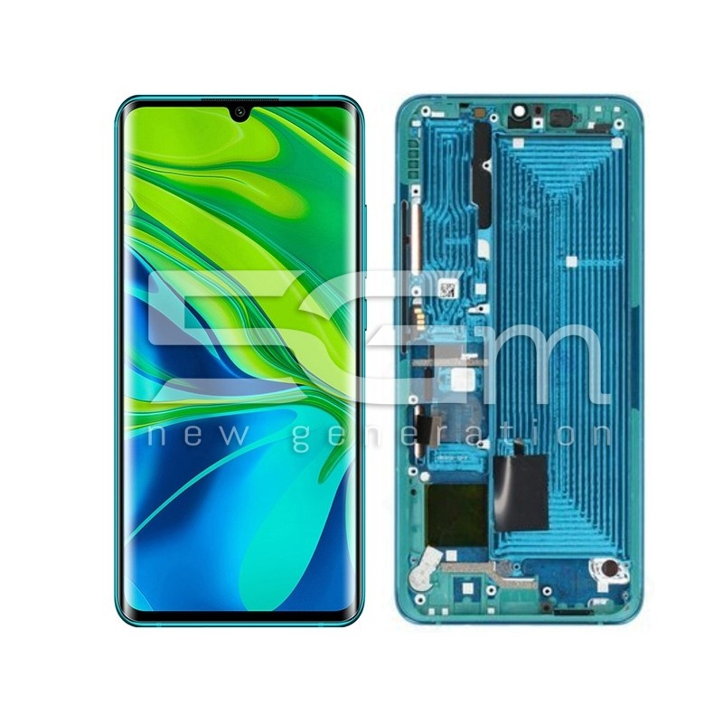Display Touch + Frame Aurora Green Xiaomi Mi Note 10 - 10 Pro (Pulled)