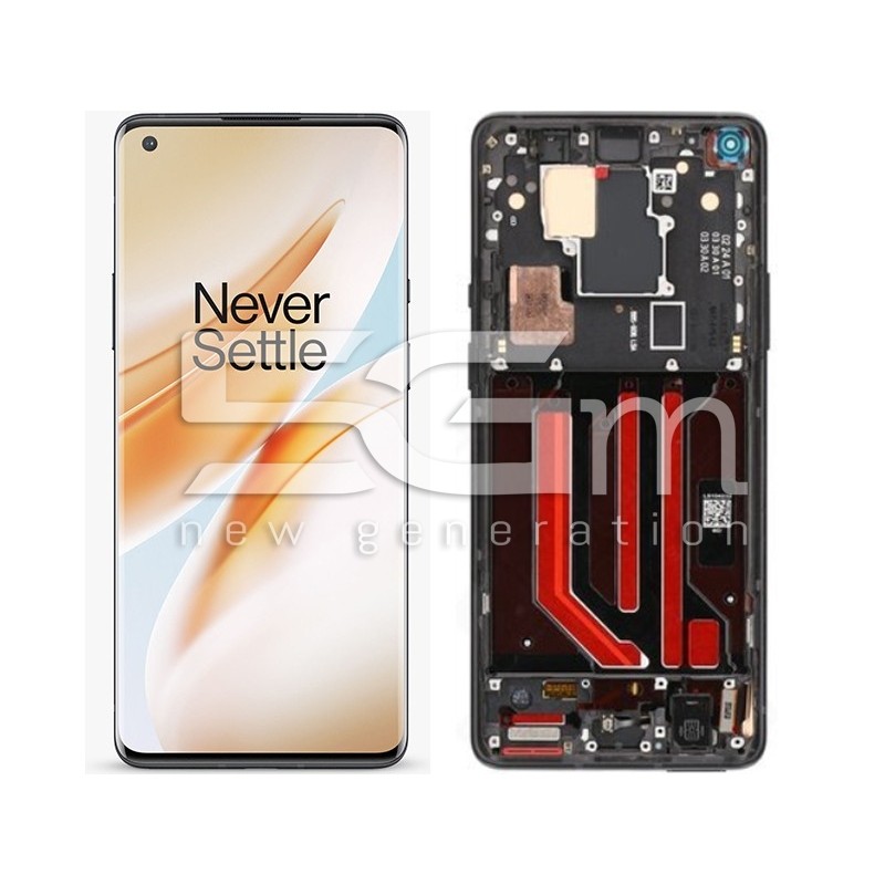 Display Touch + Frame Onyx Black OnePlus 8 Pro (Pulled)