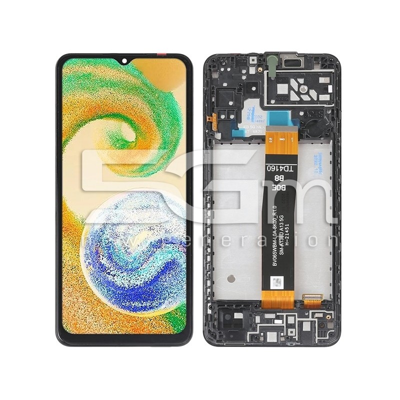 Ecra Tactil + Chassi Preto Samsung SM-A047 A04s (IPS)