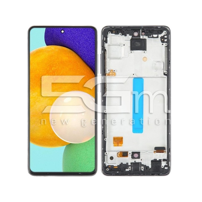 Ecra Tactil + Chassi Preto Samsung SM-A526 A52 5G (OLED)