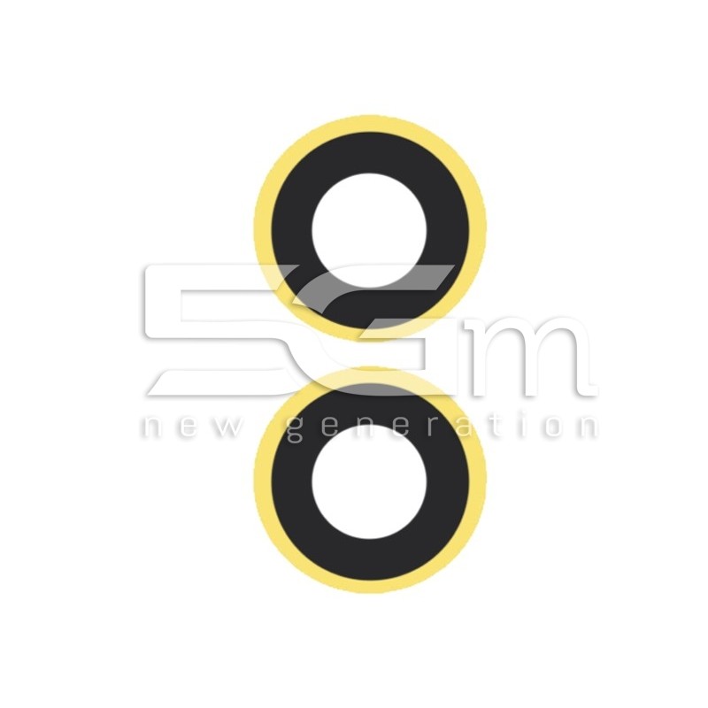Rear Camera Lens + Frame Yellow 14 - 14 Plus