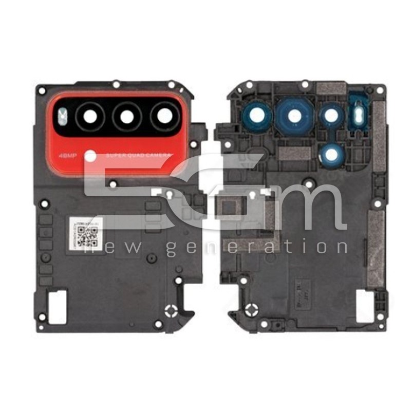 Rear Camera Lens Sunrise Orange + Frame Xiaomi Redmi 9T (Triple camera Version)