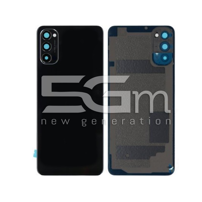 Retro Cover Space Black + Vetrino Camera OPPO Reno 4 5G No Logo