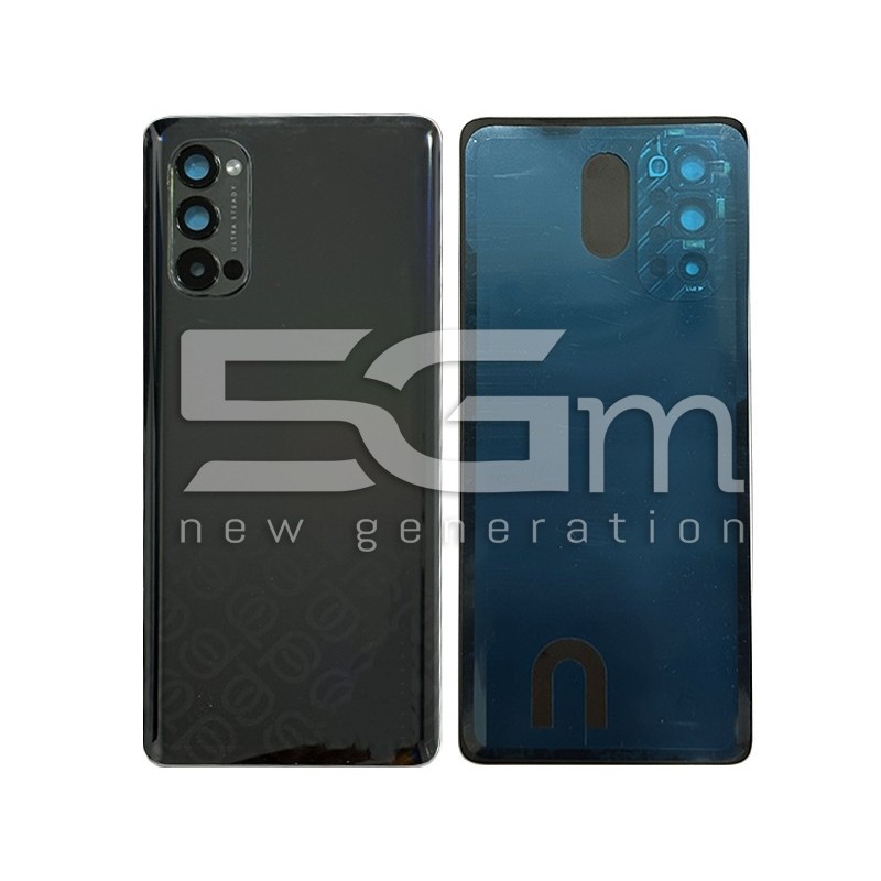 Rear Cover Space Black + Camera Lens OPPO Reno 4 Pro 5G No Logo