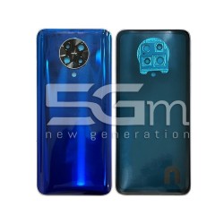Retro Cover Neon Blue + Vetrino Camera Xiaomi Poco F2 Pro No Logo