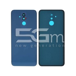 Retro Cover Blue + Vetrino Camera Huawei Mate 20 Lite No Logo
