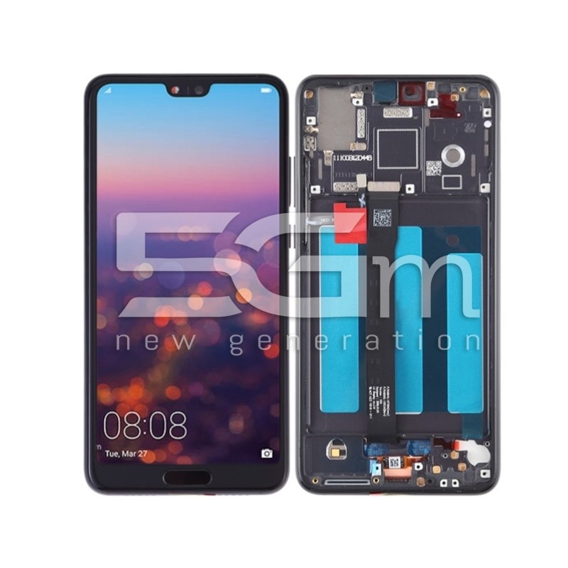 Display Touch + Frame Black Huawei P20 (IPS)