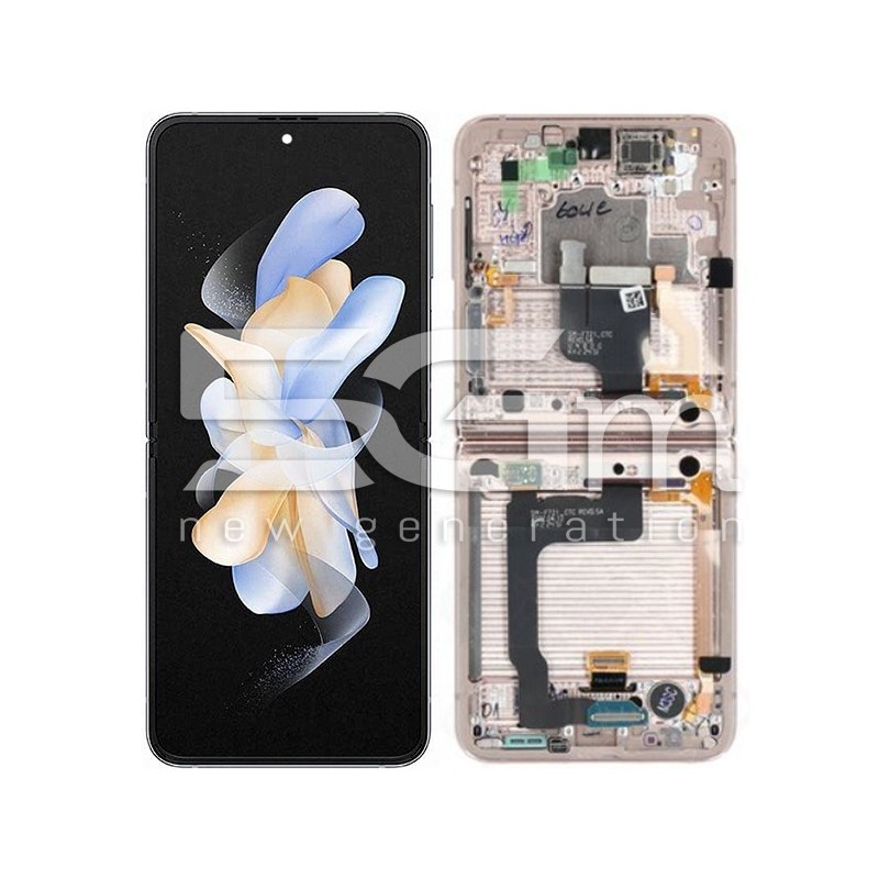 Ecra Tactil + Chassi Pink Gold Samsung SM-F721 Flip4 Ori