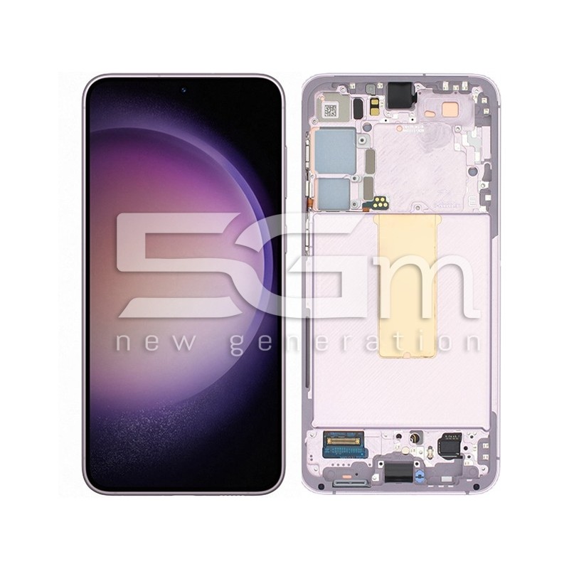 Display Touch + Frame Lavender Samsung SM-S916 S23+ Ori