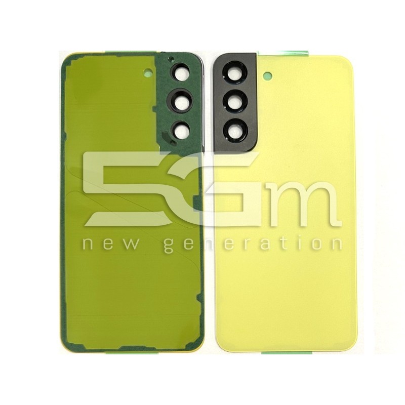 Retro Cover Lime + Vetrino Camera Samsung SM-S901 S22 No Logo