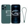 Silicone Case Dark Green + Wrist Strap iPhone 12 Pro Max