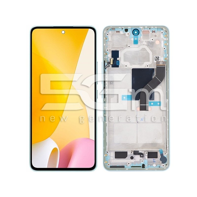 Display Touch + Frame Green Xiaomi 12 Lite (PULLED)