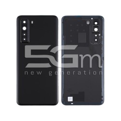 Retro Cover Nero + Vetrino Camera Huawei P40 Lite 5G No Logo