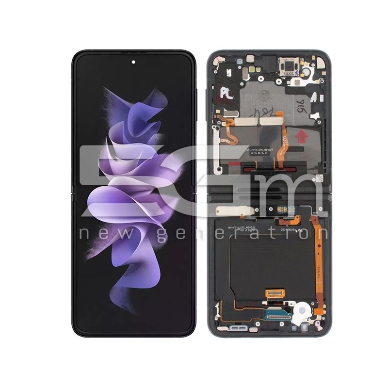 Display Touch + Frame Black Samsung SM-F711 Z Flip 3 5G Ori