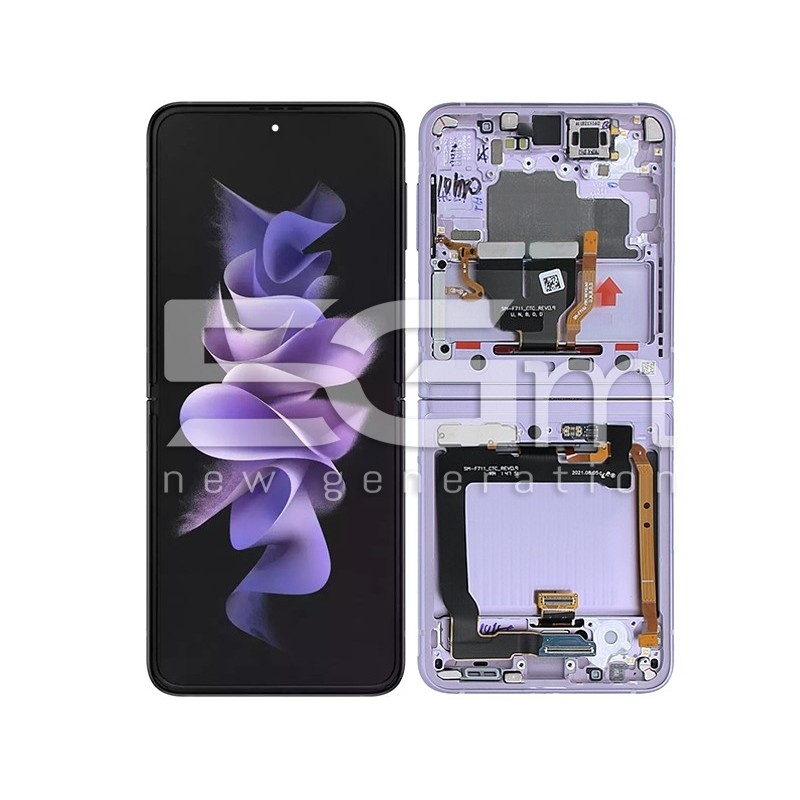 Display Touch + Frame Lavender Samsung SM-F711 Z Flip 3 5G Ori