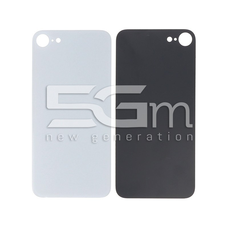 Rear Cover White iPhone SE 2020 - SE 2022 Big Hole No Logo