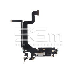 Charging Connector White Flex Cable iPhone 14 Pro Max (A)