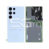 Retro Cover Sky Blue + Vetrino Camera Samsung SM-S918 S23 Ultra Ori