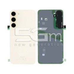 Retro Cover Cream + Vetrino Camera Samsung SM-S916 S23+ Ori