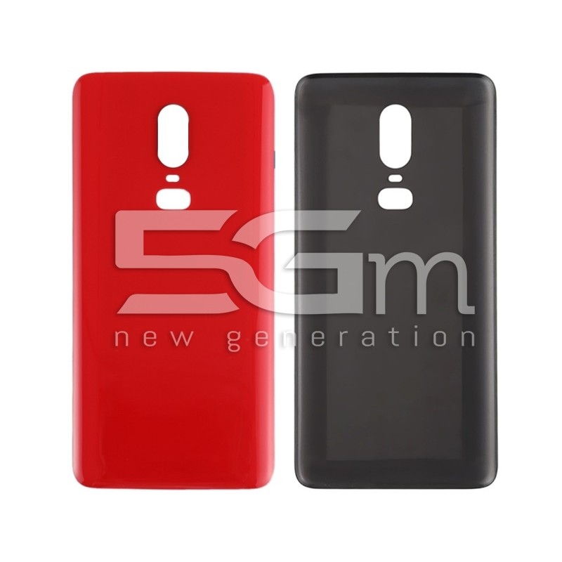 Rear Cover Red OnePlus 6 No Logo