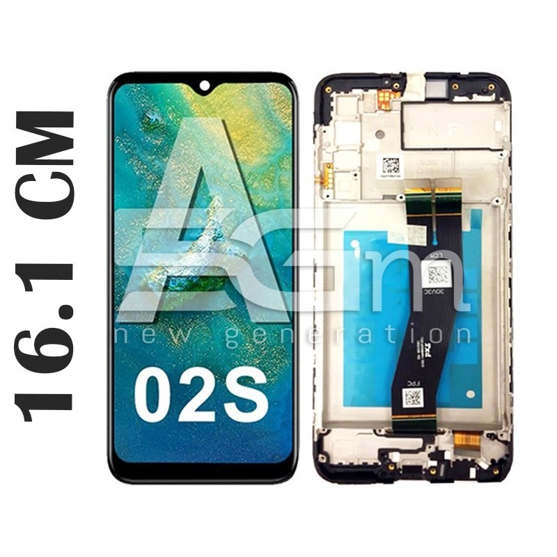 Display Touch Black + Frame Samsung SM-A025 A02s (FB) Ori
