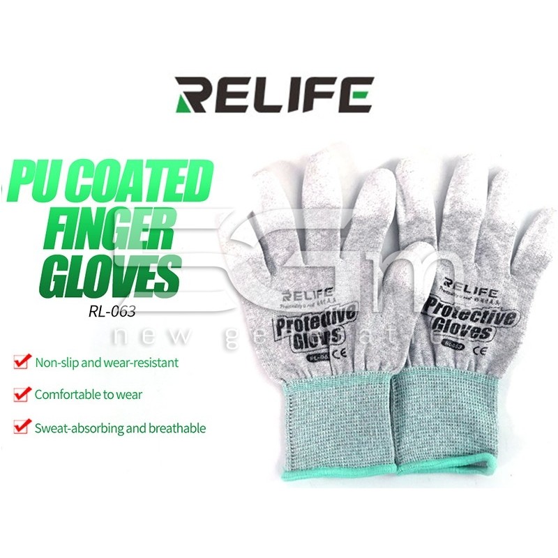 Relife RL-063 Guanti In Fibra Di Carbonio Taglia L