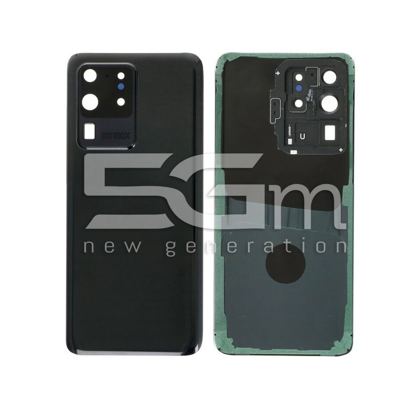 Rear Cover Black + Camera Lens Samsung SM-G988 S20 Ultra No Logo