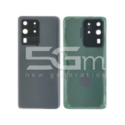 Rear Cover Grey + Camera Lens Samsung SM-G988 S20 Ultra No Logo