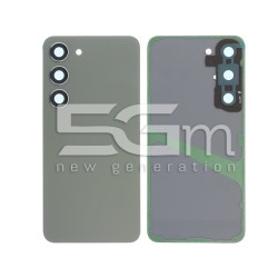 Retro Cover Green + Vetrino Camera Samsung SM-S911 S23 No Logo