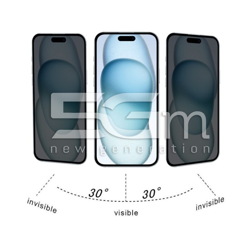 Tempered Glass Anti-Spia iPhone 15 - 15 Pro