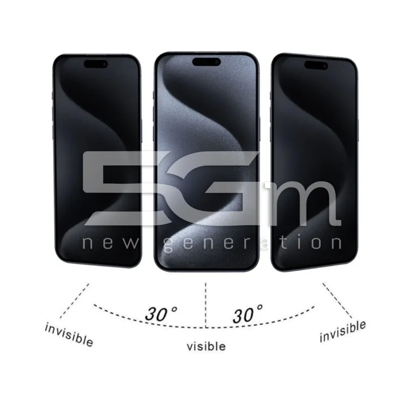 Tempered Glass Anti-Spy iPhone 15 Plus - 15 Pro Max