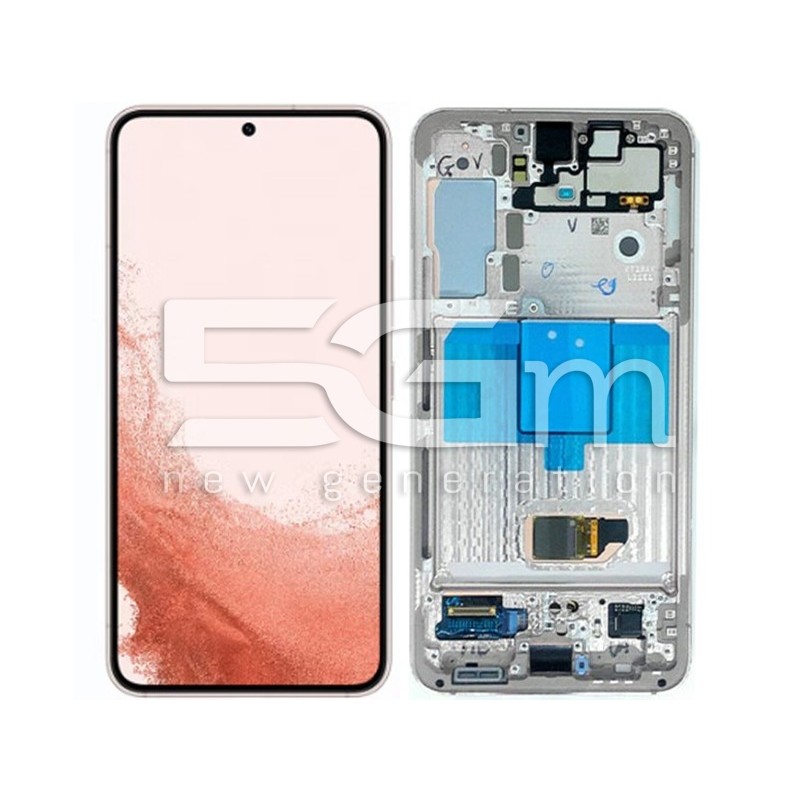 Display Touch + Frame Pink Gold Samsung SM-S901 S22 Ori