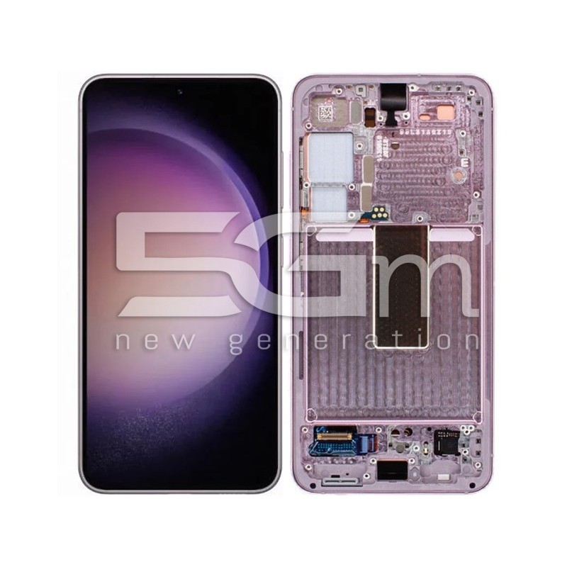 Display Touch + Frame Lavender Samsung SM-S911 S23 Ori